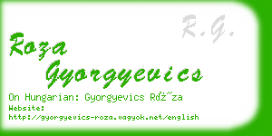 roza gyorgyevics business card
